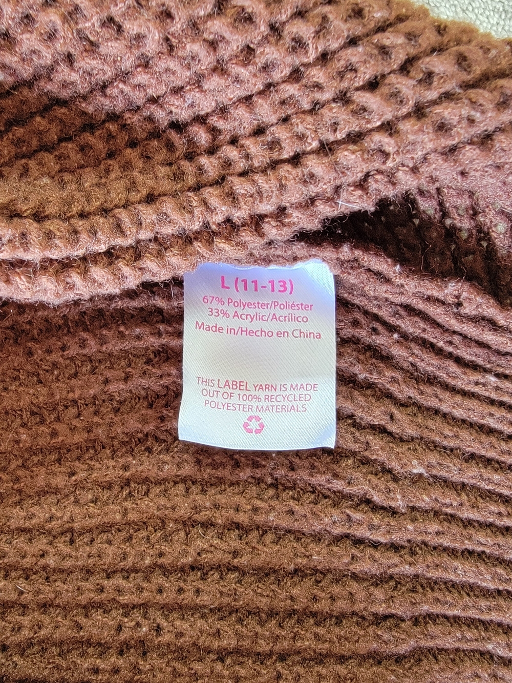 No Boundaries Brown and Orange Off-the-Shoulder Twist Sweater - Picture 3 of 3